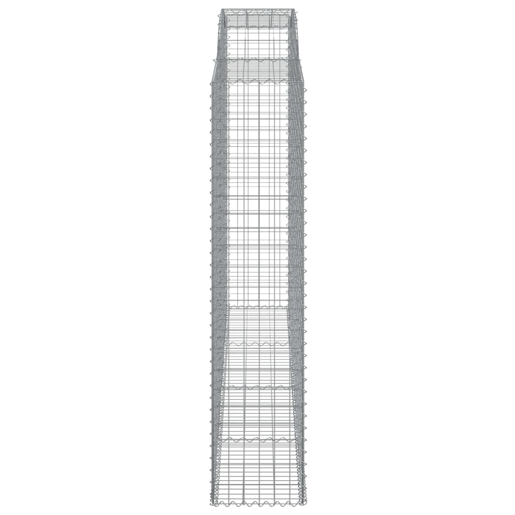 Gabioner bågformade 12 st 300x50x220/240 cm galvaniserat järn