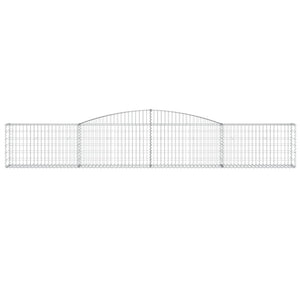 Gabioner bågformade 7 st 400x30x60/80 cm galvaniserat järn