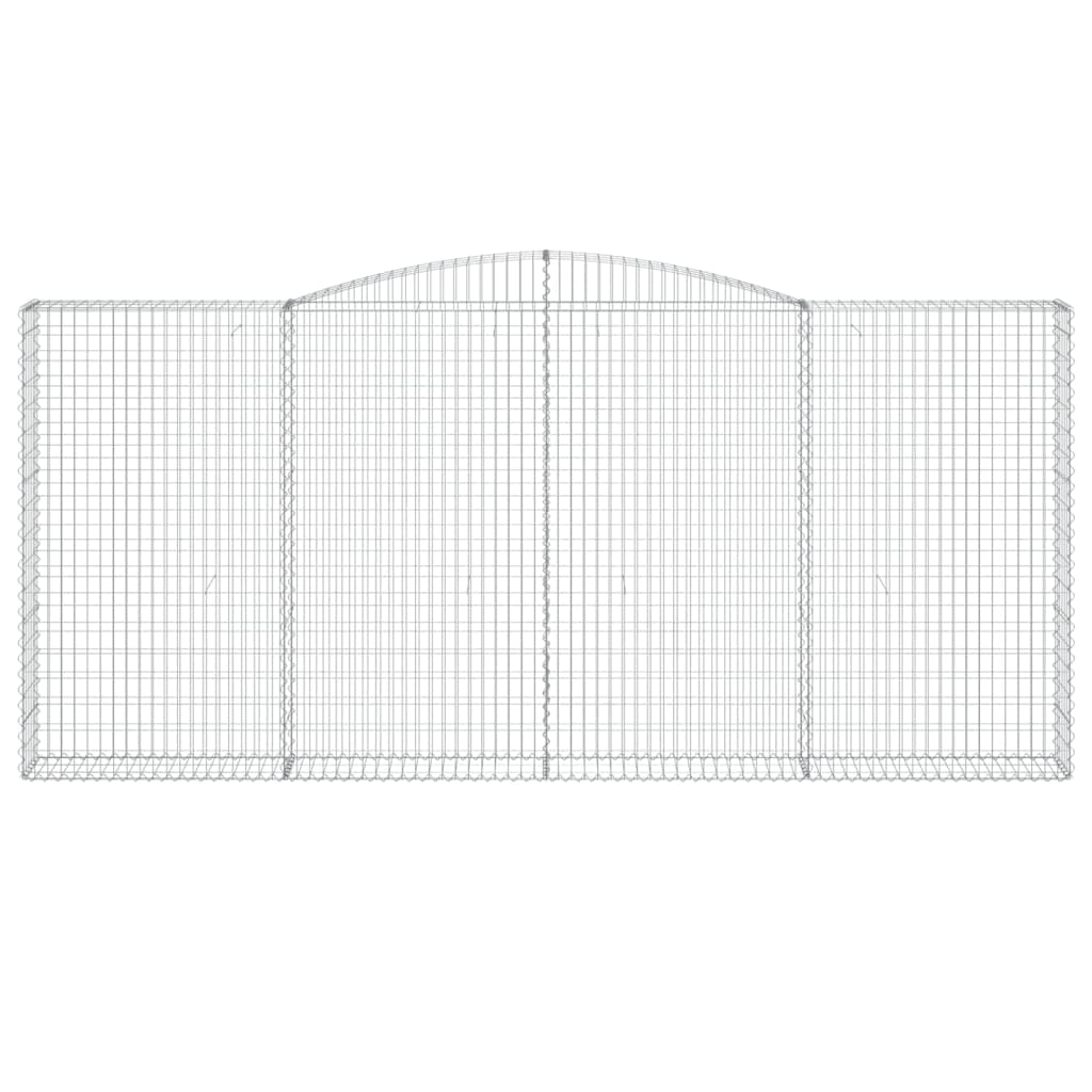 Gabioner bågformade 10 st 400x30x180/200 cm galvaniserat järn