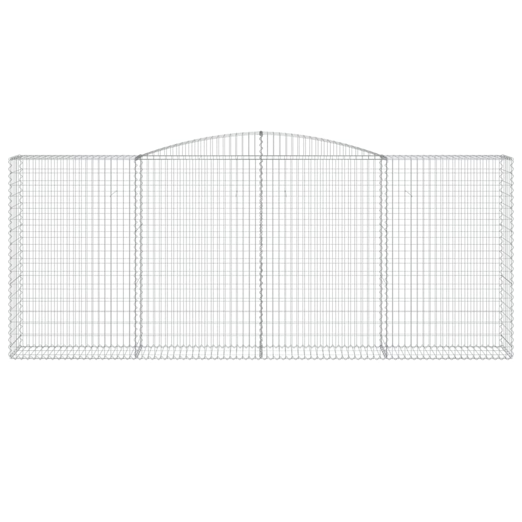 Gabion bågformad 8 st 400x50x160/180 cm galvaniserat järn