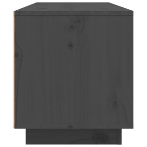 Tv-bänk grå 80x35x40,5 cm massiv furu