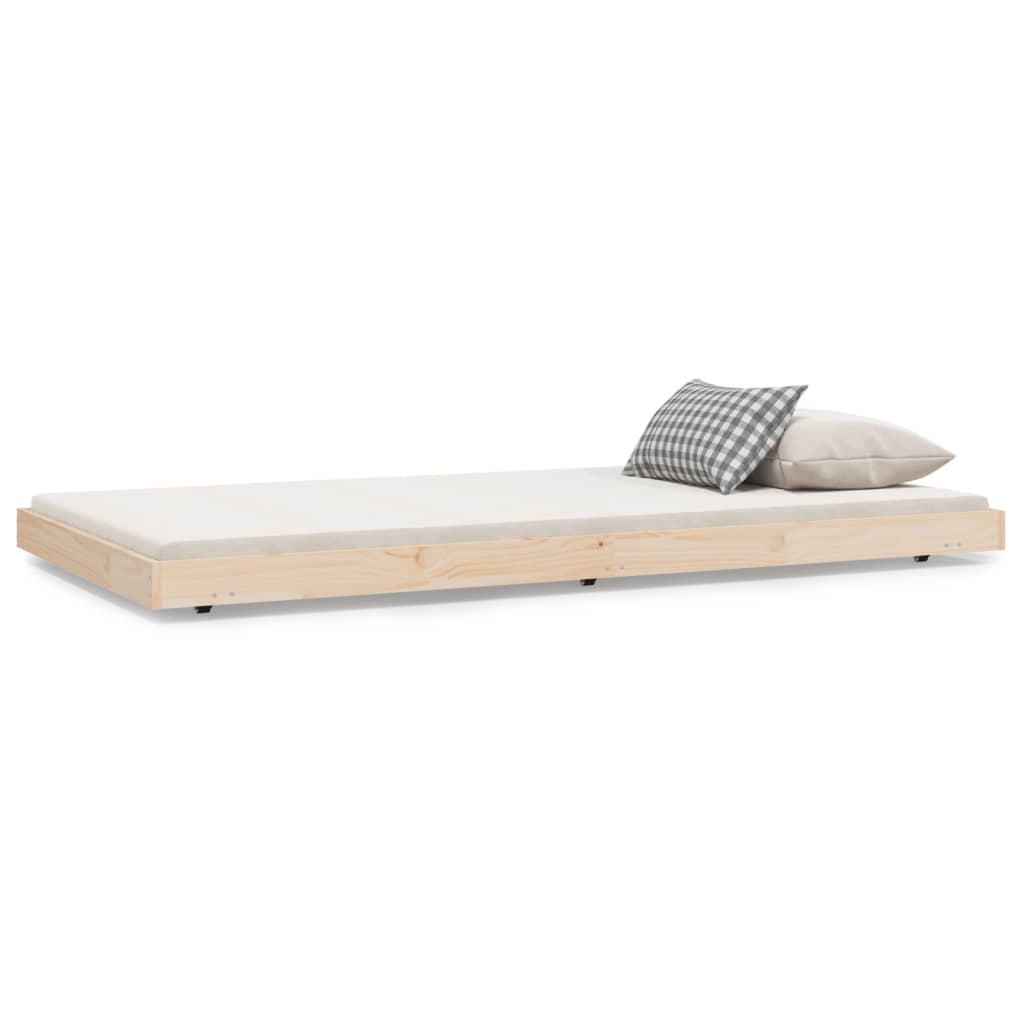 Sängram utan madrass 90x200 cm massiv furu
