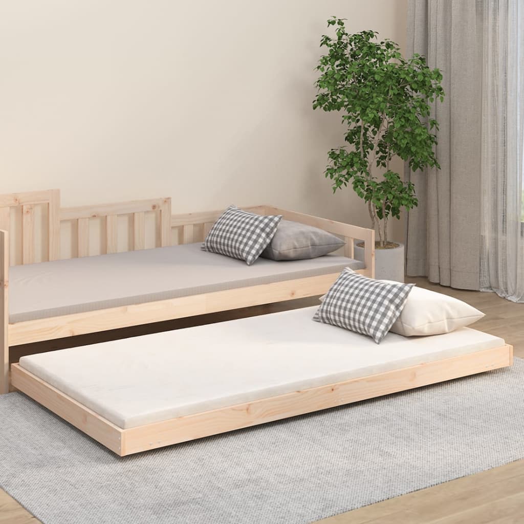 Sängram utan madrass 90x200 cm massiv furu