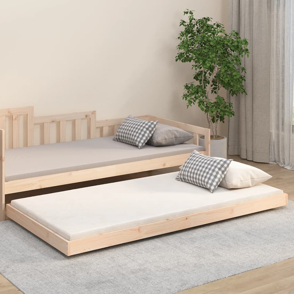 Sängram utan madrass 80x200 cm massiv furu