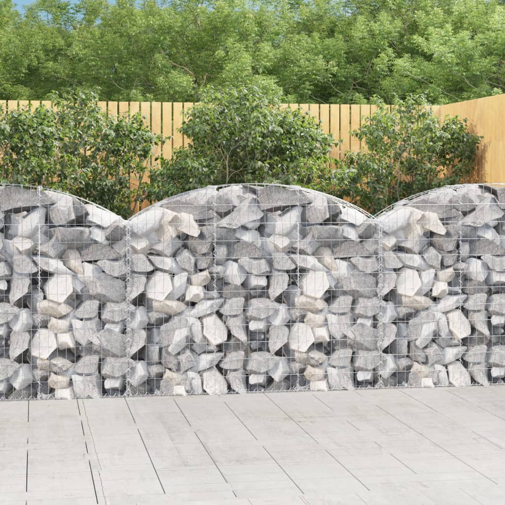 Gabion bågformad 150x30x100/120 cm galvaniserat järn