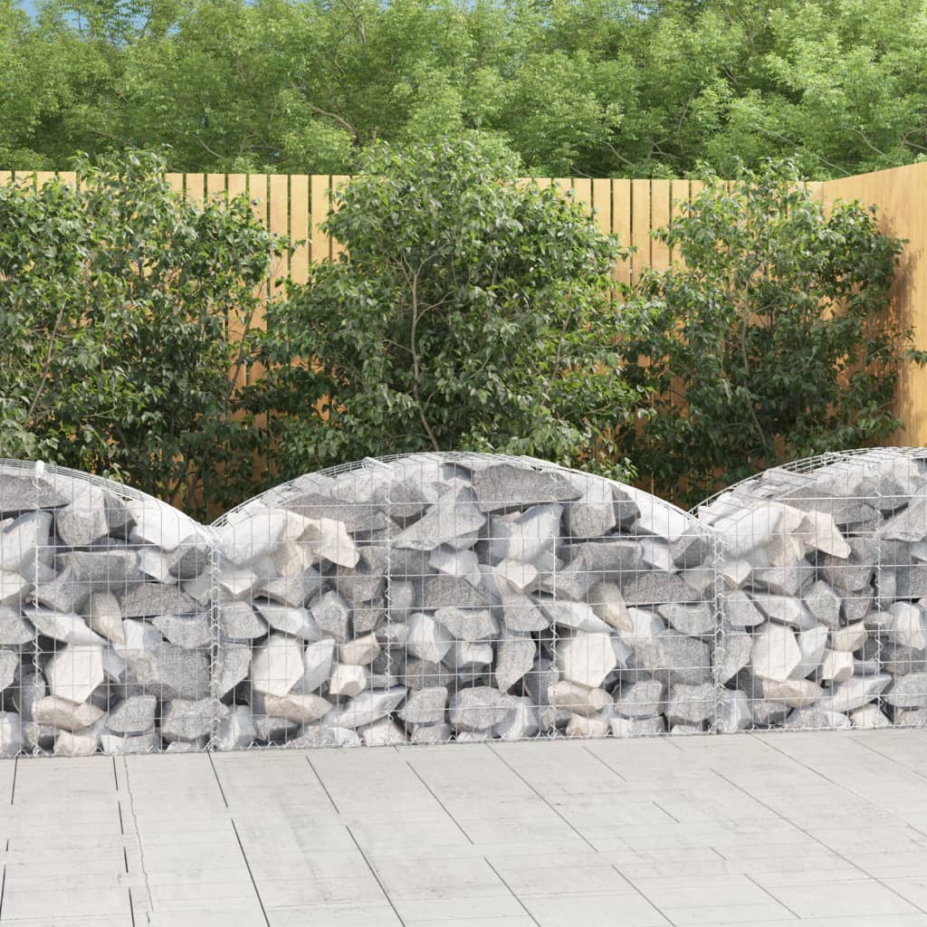 Gabion bågformad 150x50x60/80 cm galvaniserat järn