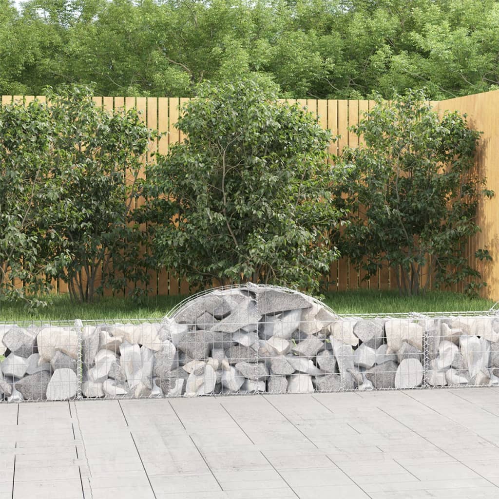 Gabion bågformad 200x30x40/60 cm galvaniserat järn