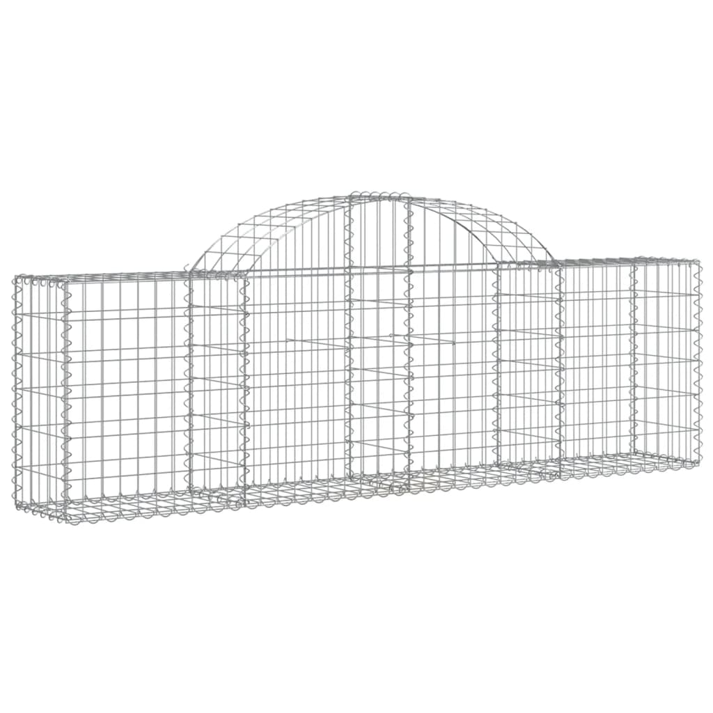 Gabion bågformad 200x30x60/80 cm galvaniserat järn