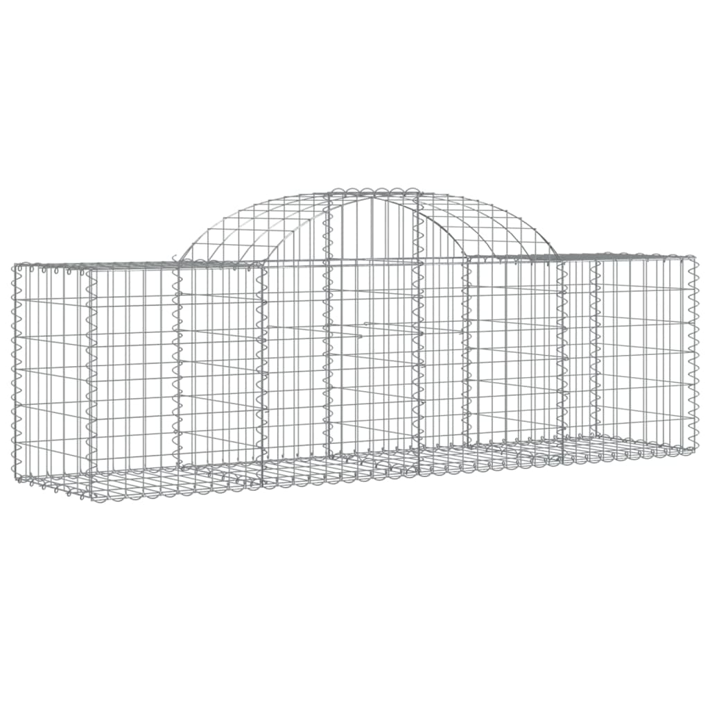 Gabion bågformad 200x50x60/80 cm galvaniserat järn