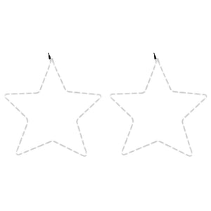 Julstjärna ljusslingor 2 st med 48 LEDs varmvit 56 cm