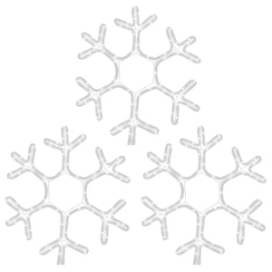 Snöflinga ljusslinga med LED 3 st varmvit 38x37 cm