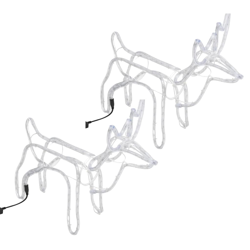 Renfigur 2 st ljusslinga varmvit 60x30x60 cm