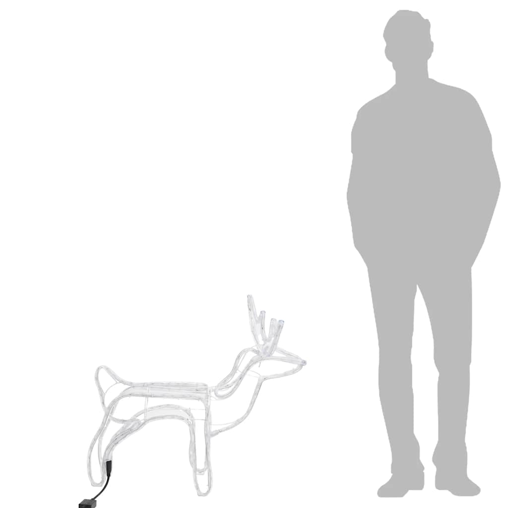 Renfigur 2 st ljusslinga varmvit 60x30x60 cm