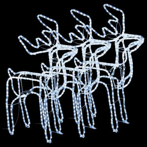 Renfigur 3 st ljusslinga med kallvit 76x42x87 cm