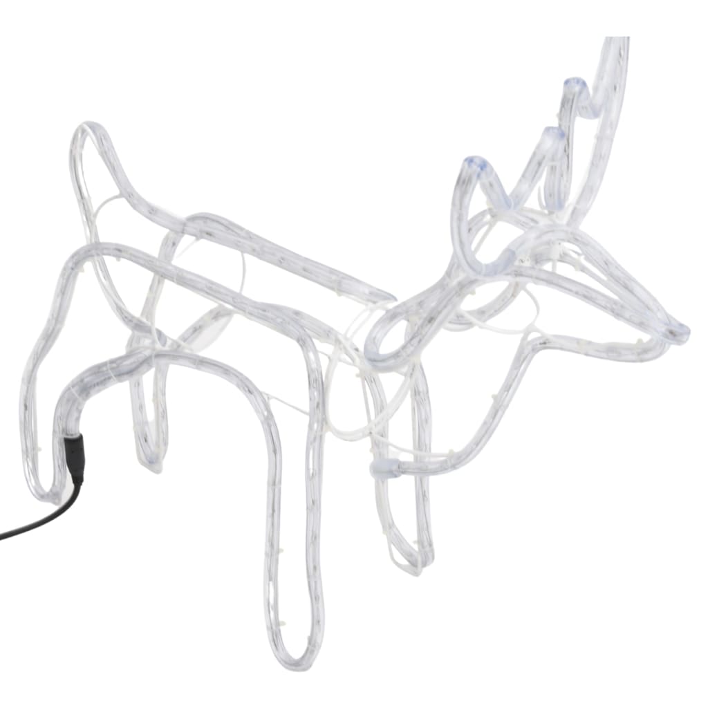 Renfigur 2 st ljusslinga kallvit 60x30x60 cm