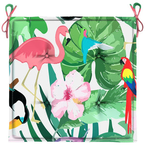 Stolsdynor 2 st flerfärgad 50x50x4 cm tyg