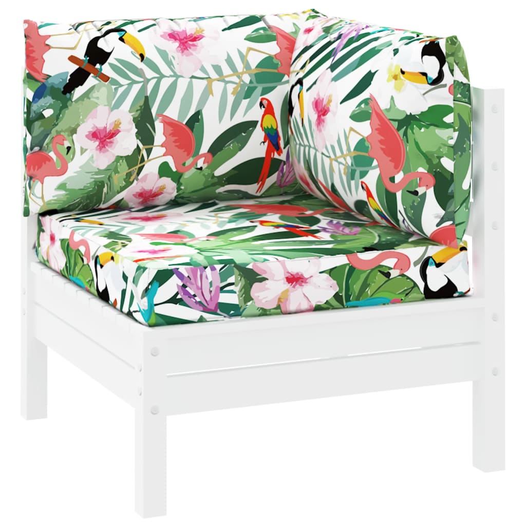 Dynor till pallsoffa 3 st flerfärgat Oxford-tyg