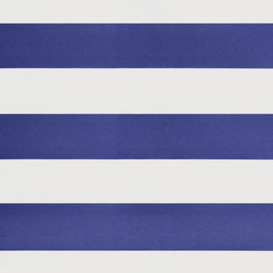 Markis infällbar blå och vit 5x3 m tyg och aluminium