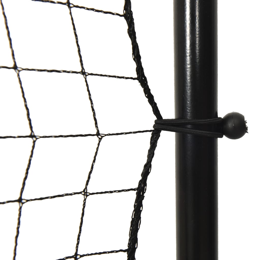Fotbollsnät med rebounder svart 366x90x183 cm HDPE