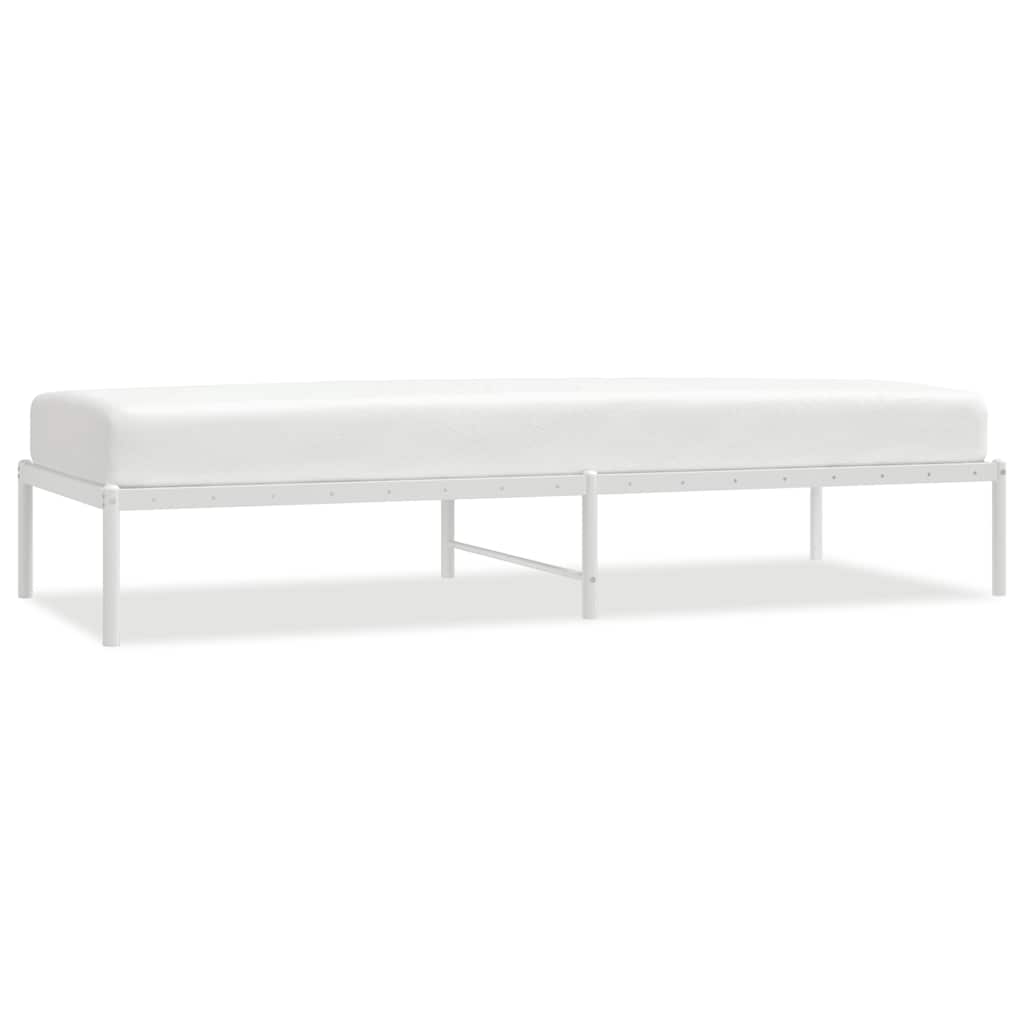 Sängram metall vit 80x200 cm