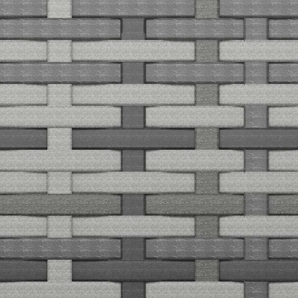 Loungesoffa 3-sits med dynor grå konstrotting