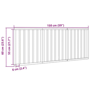 Hundgrind hopfällbar 3 paneler vit 150 cm poppel
