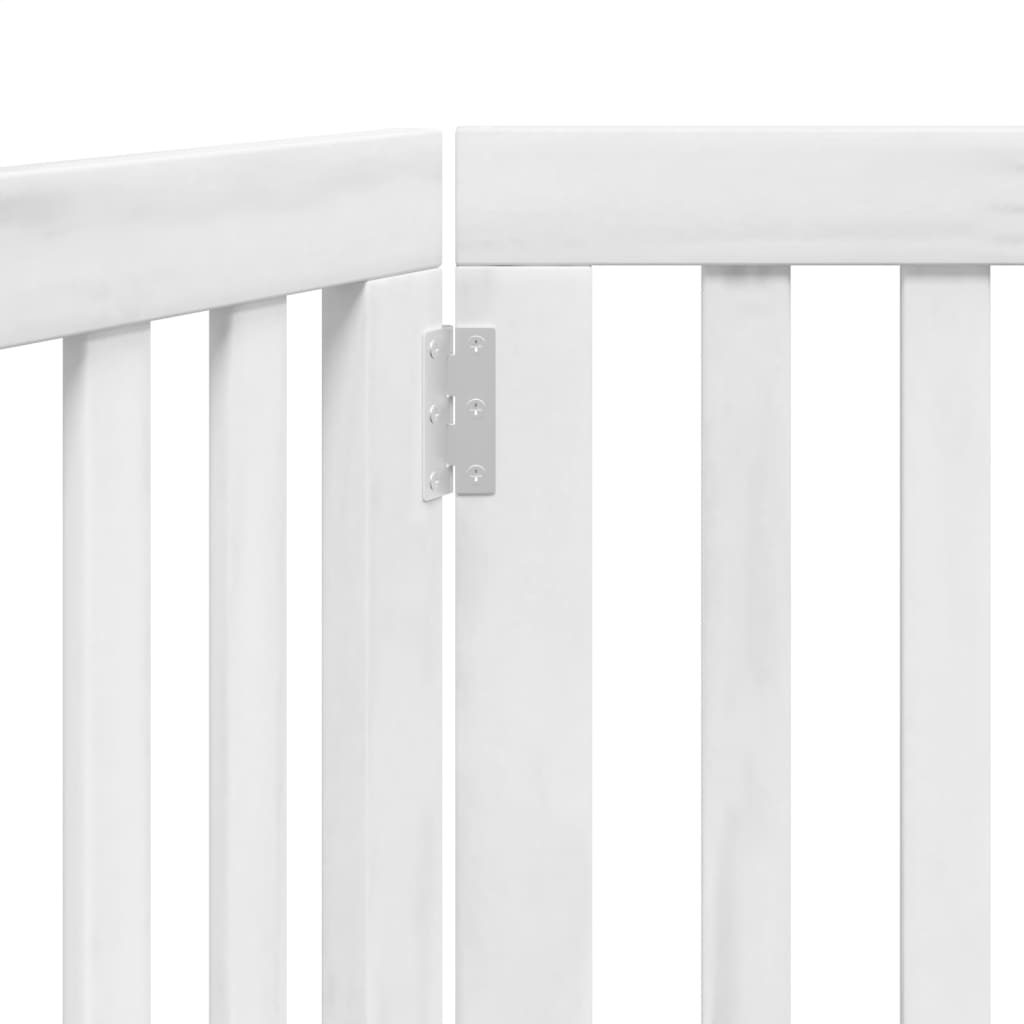 Hundgrind hopfällbar 2 paneler vit 160 cm poppel