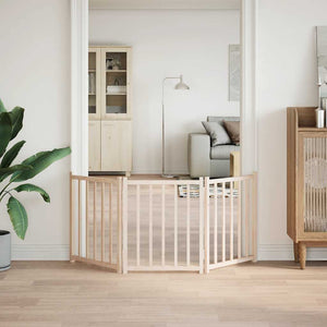 Hundgrind hopfällbar 3 paneler 150 cm massivt granträ