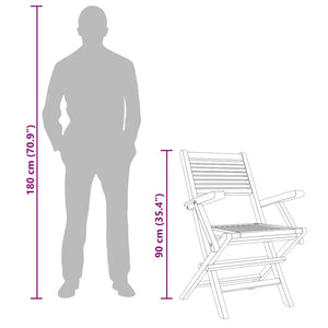 Hopfällbara trädgårdsstolar 6 st 55x62x90 cm massiv teak