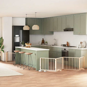 Hundgrind med dörr vikbar 12 paneler 960 cm poppel