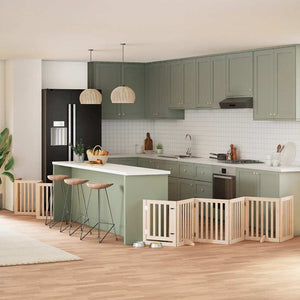 Hundgrind med dörr vikbar 15 paneler 750 cm poppel