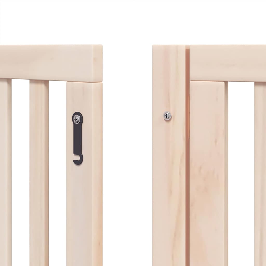 Hundgrind med dörr vikbar 9 paneler 450 cm poppel