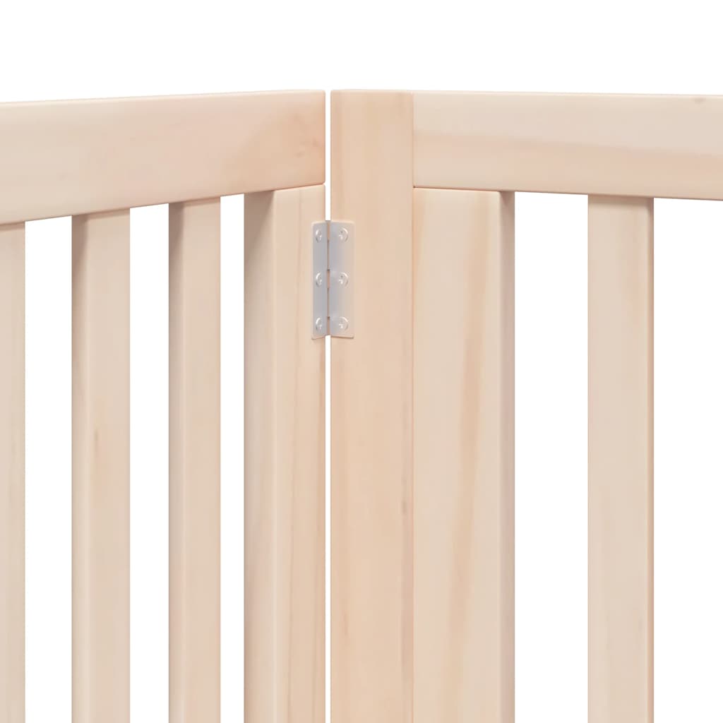 Hundgrind med dörr vikbar 12 paneler 960 cm poppel