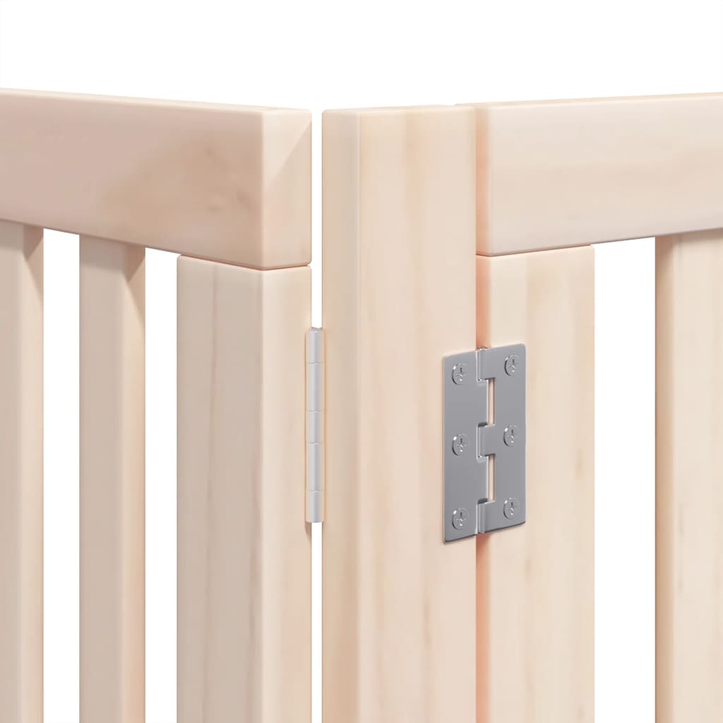 Hundgrind med dörr vikbar 12 paneler 960 cm poppel