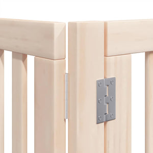 Hundgrind med dörr vikbar 6 paneler 480 cm poppel