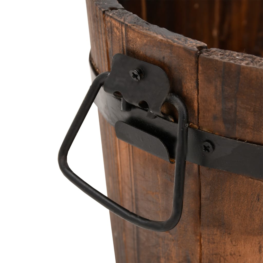 Planteringskärl trä 3 st set massivt granträ