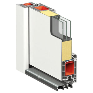 Ytterdörr vit 110x210 cm aluminium och PVC