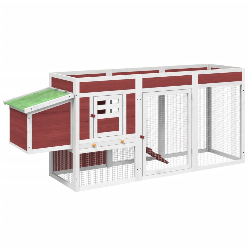 Hönshus mocka 204x50x84 cm massiv furu