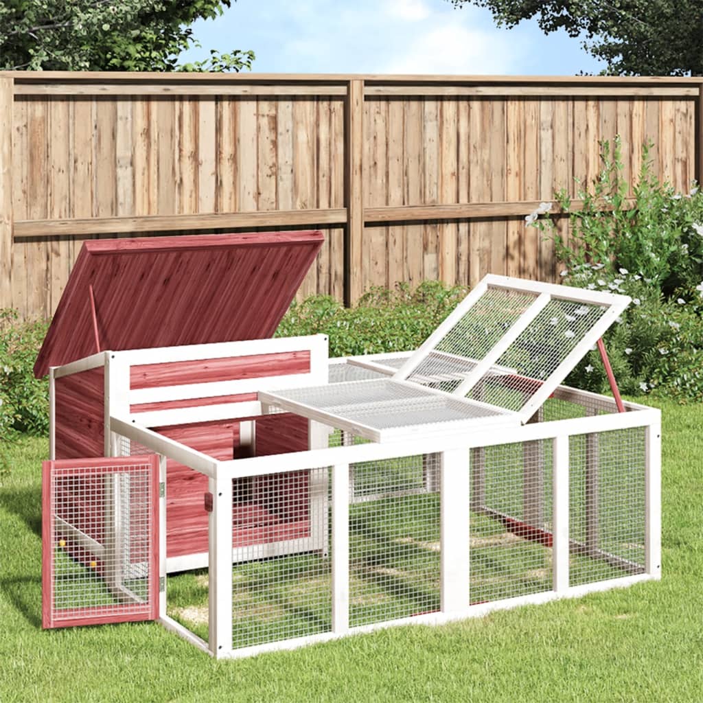 Kaninbur mocka 144x123x67,5 cm massiv furu