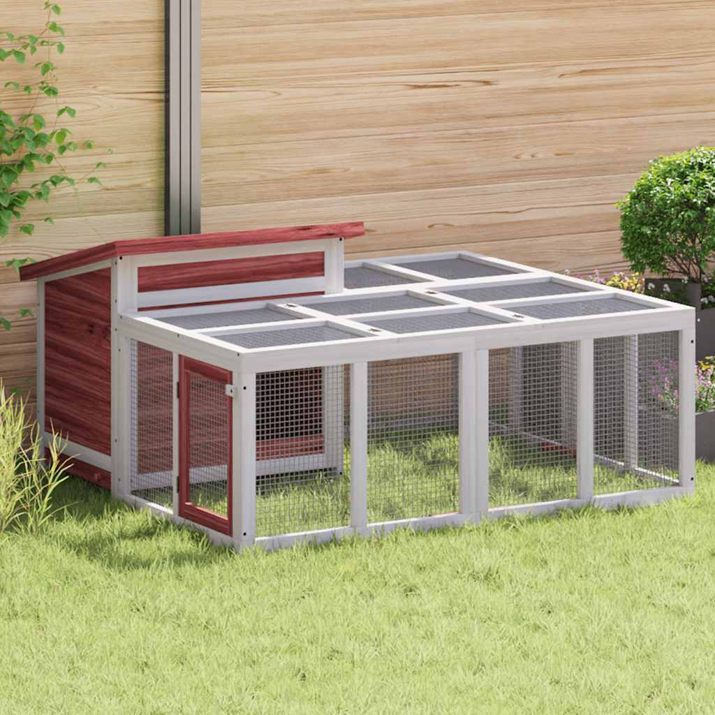 Kaninbur mocka 144x123x67,5 cm massiv furu