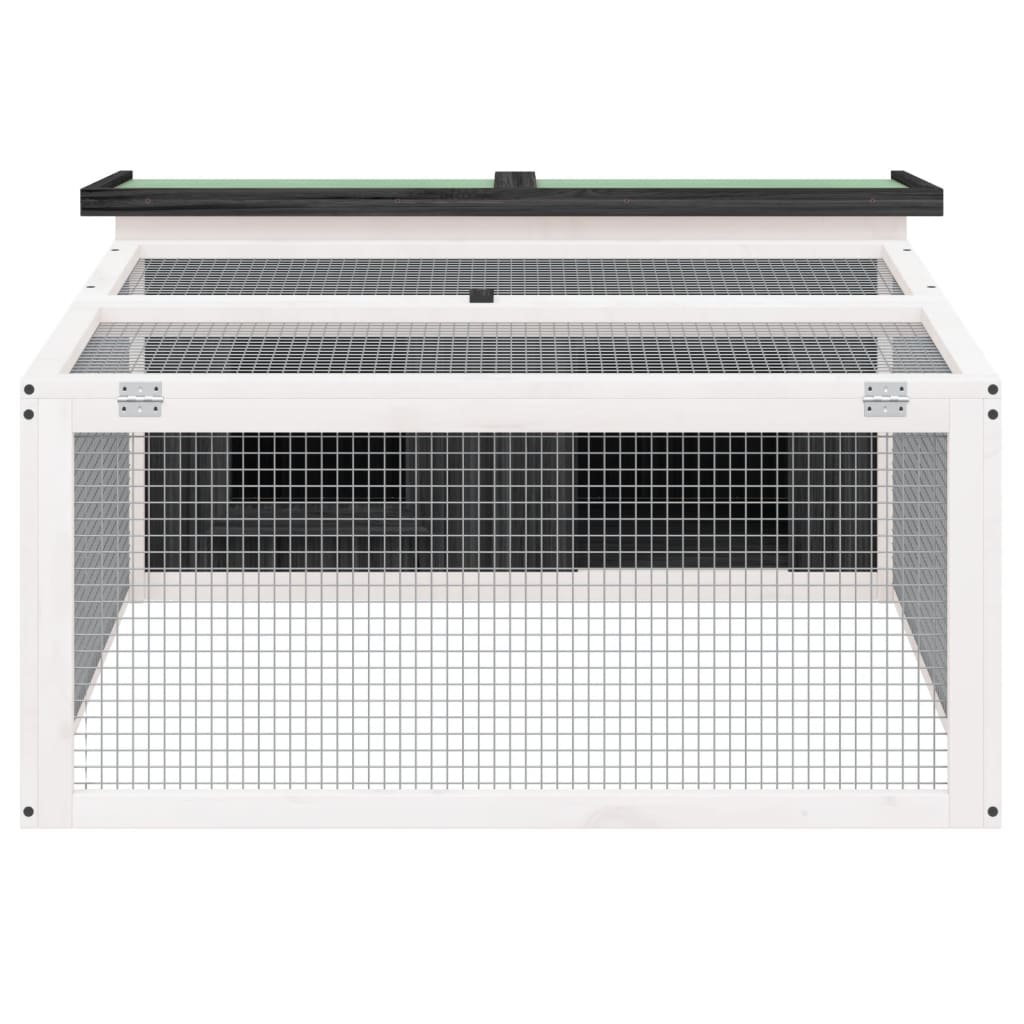 Kaninbur grå 117,5x97x47,5 cm massiv furu