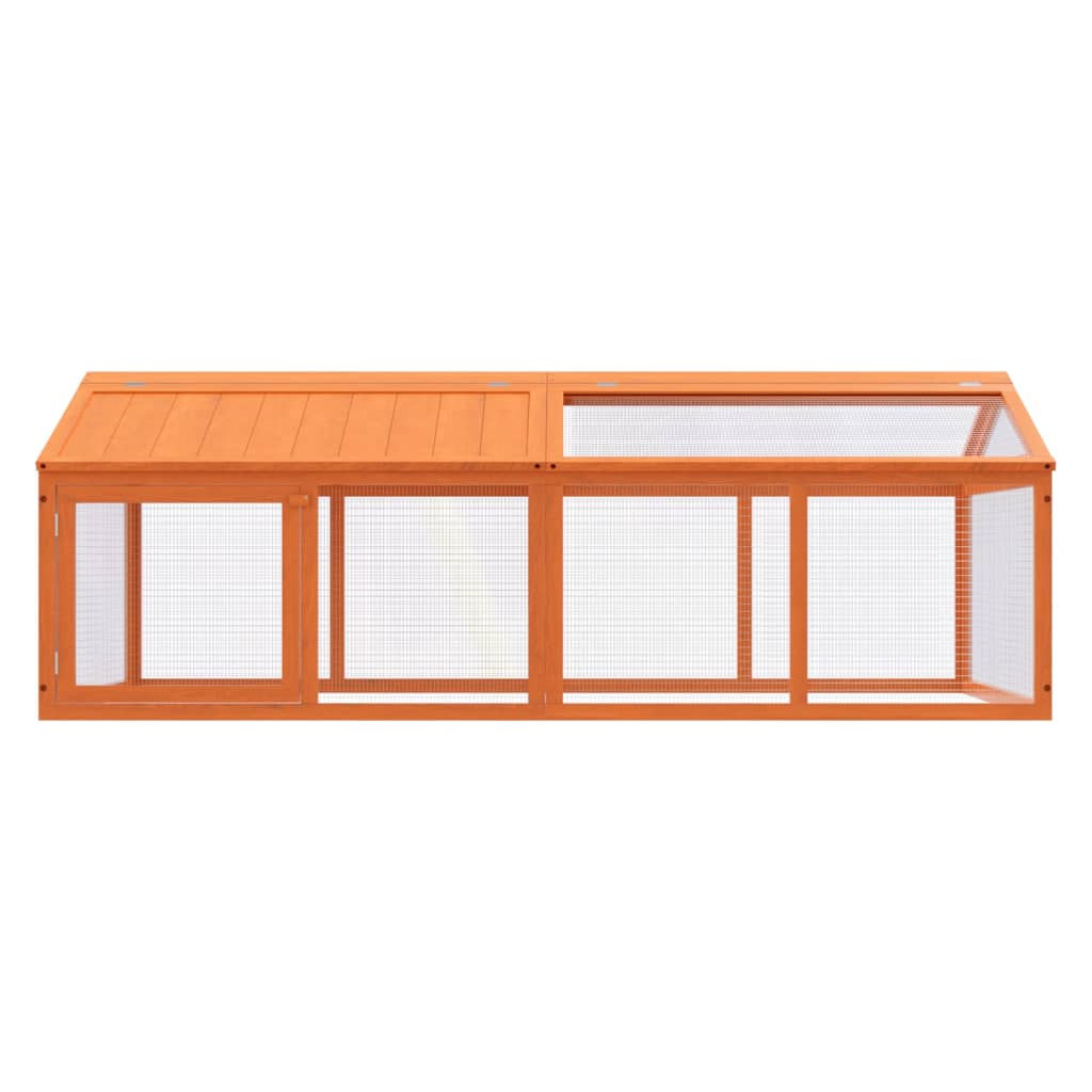 Utomhusbur brun 200x112,5x74 cm massiv furu