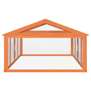 Utomhusbur brun 200x112,5x74 cm massiv furu