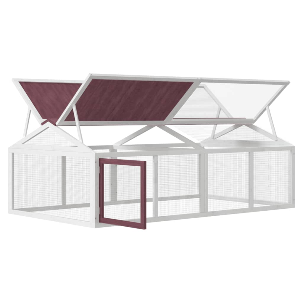 Utomhusbur brun 200x112,5x74 cm massiv furu