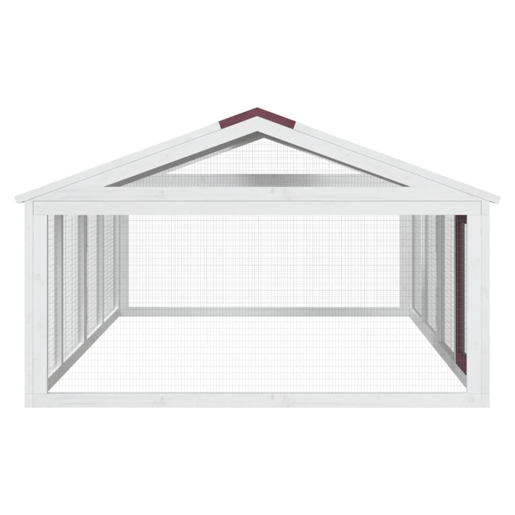 Utomhusbur brun 200x112,5x74 cm massiv furu