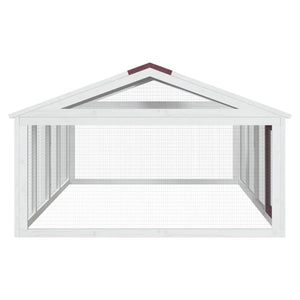 Utomhusbur brun 200x112,5x74 cm massiv furu