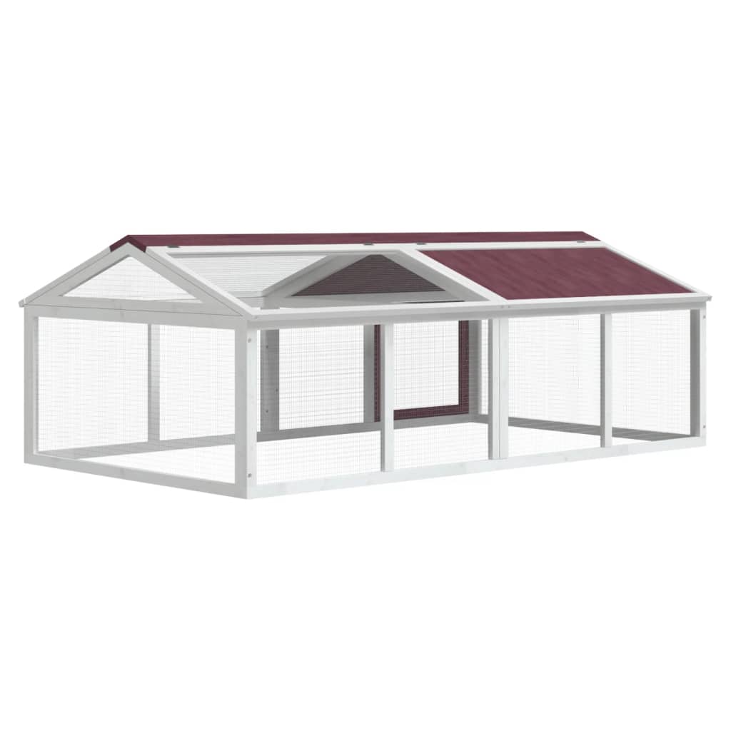 Utomhusbur brun 200x112,5x74 cm massiv furu