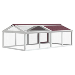 Utomhusbur brun 200x112,5x74 cm massiv furu