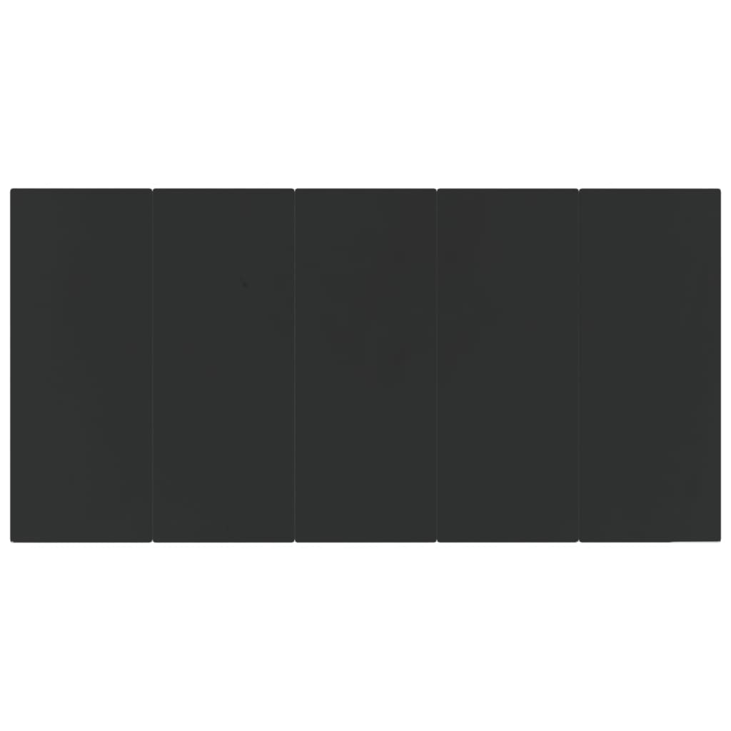 Matgrupp för trädgården med dynor 9 delar svart konstrottning