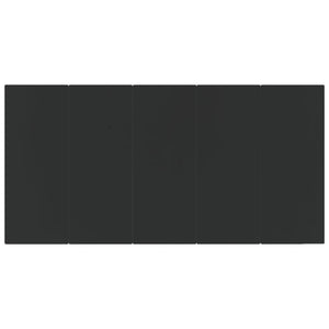 Matgrupp för trädgården med dynor 9 delar svart konstrottning